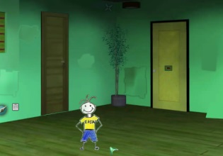 Ziga is surveying a room in Escape of Ziga.