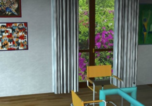 The glass door remains locked in the Safes Room Escape game.