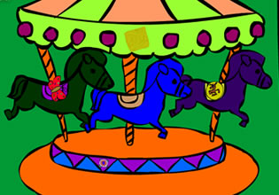 This carousel is one of the main attactions in Escape Fan Park Escape game.