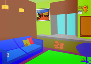 Your living room where your friends plot an adventure on Halloween at 36 Pumpkins escape.