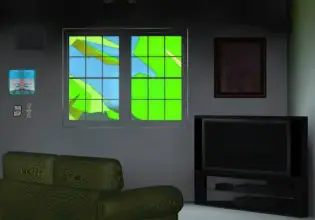 The room has a dull color in Grey House Room Escape game.