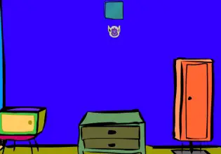 This blue room has scores of puzzles in Limes Numbscape game.